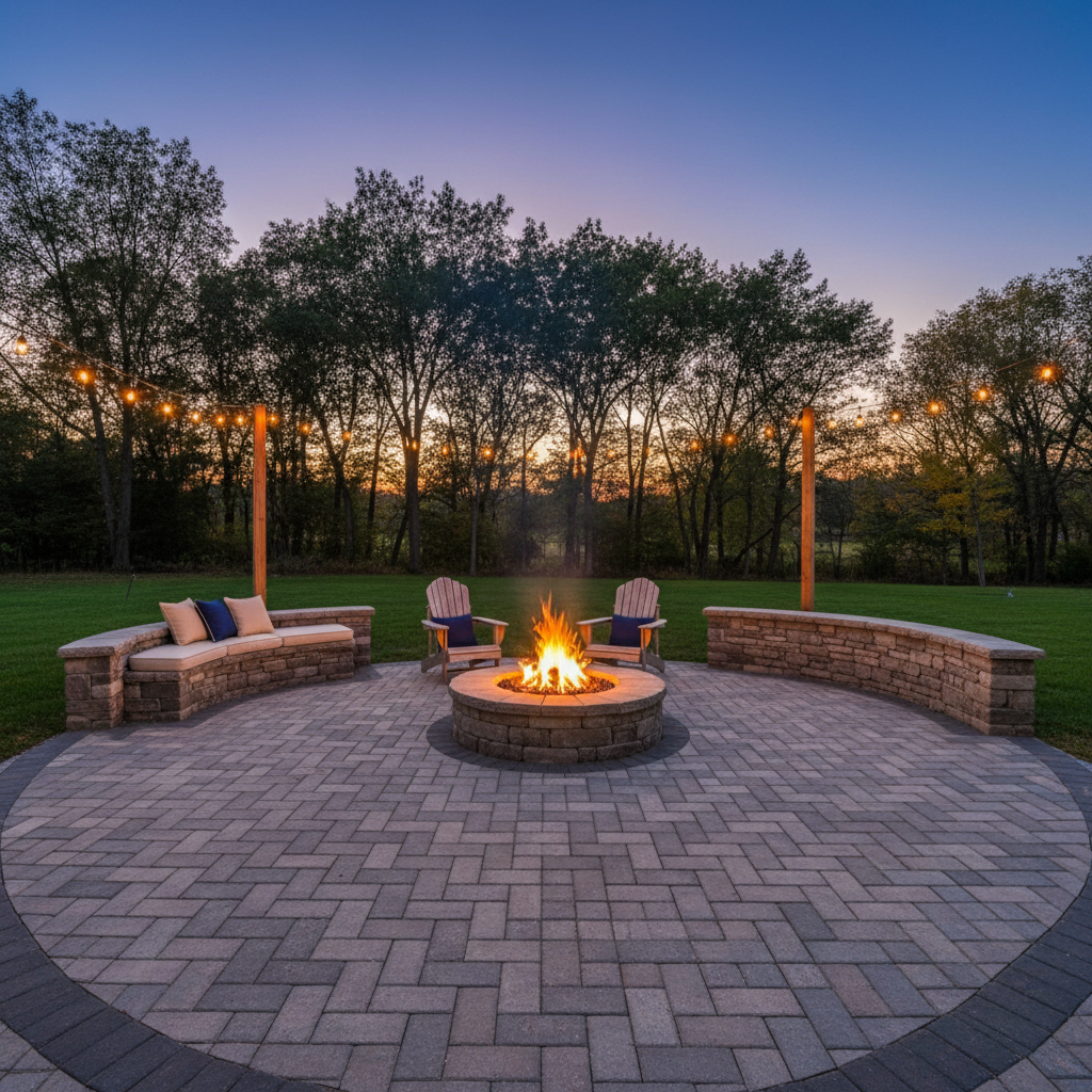Hardscaping patio installation